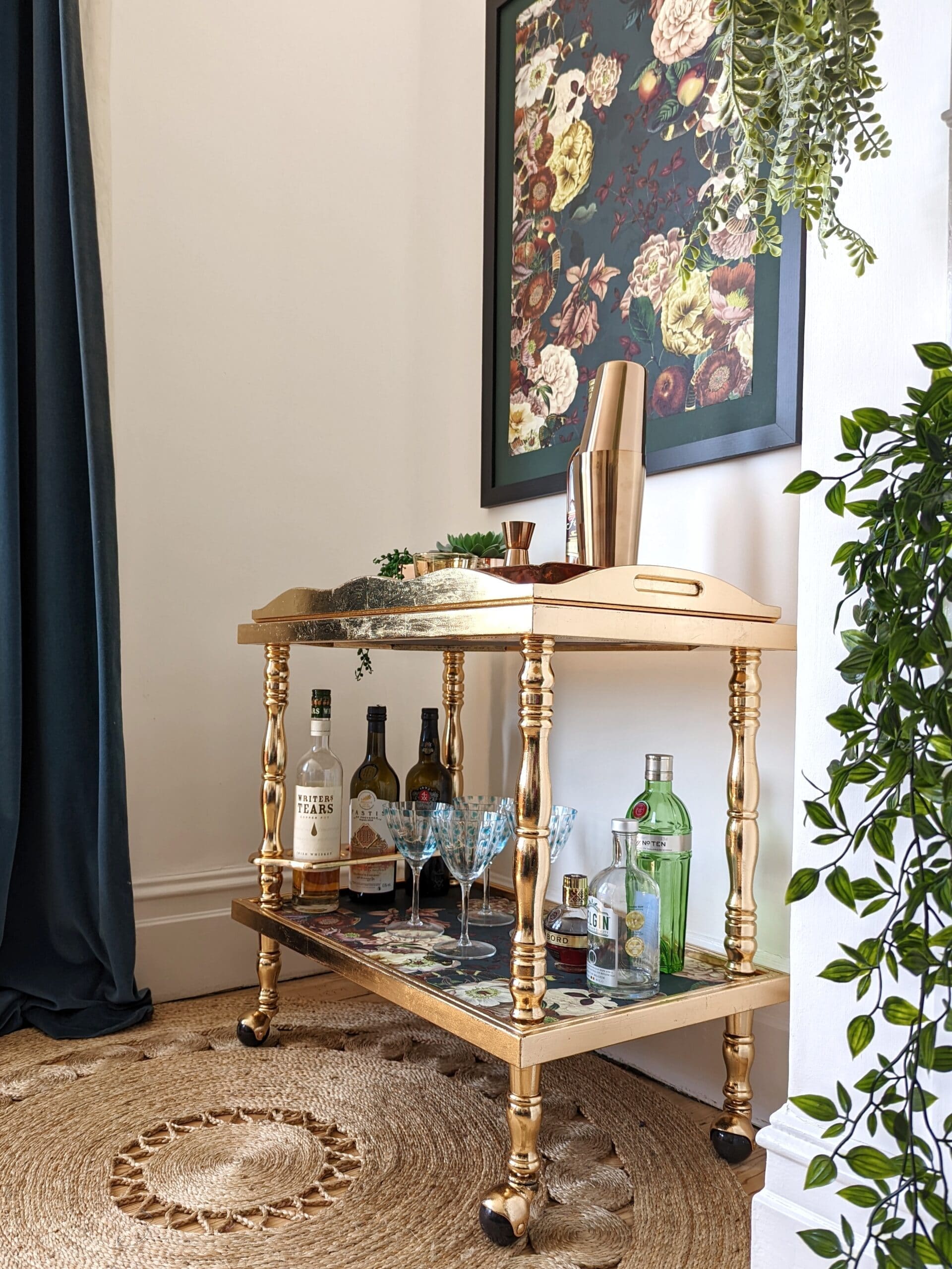Eve | Gold Drinks Trolley - Image 3